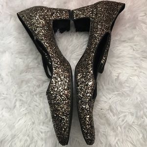 ZARA Glitter Sparkle Gold Heels (SOLD)
